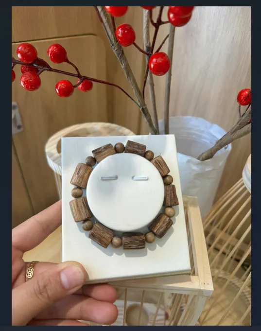 Natural Agarwood Bamboo Bead Bracelet – Lucky &amp; Peaceful Oud Bracelet (Feng Shui Jewelry)